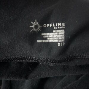 Aerie Black Foldover Waist Leggings